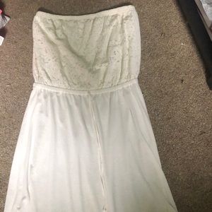 xhilaration cream strapless dress